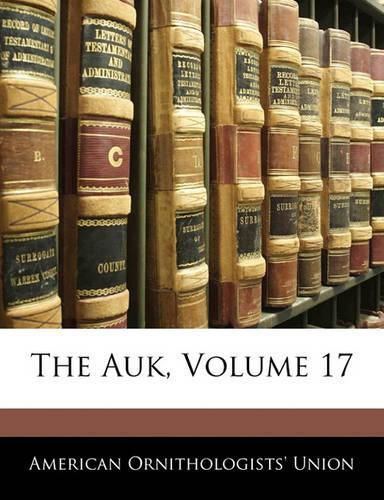 Cover image for The Auk, Volume 17