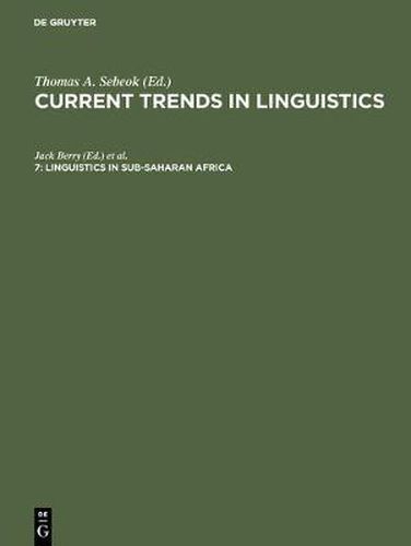 Linguistics in Sub-Saharan Africa