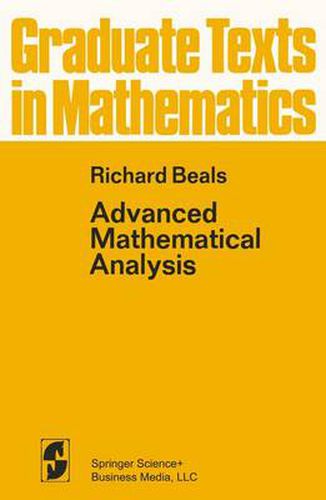 Cover image for Advanced Mathematical Analysis: Periodic Functions and Distributions, Complex Analysis, Laplace Transform and Applications