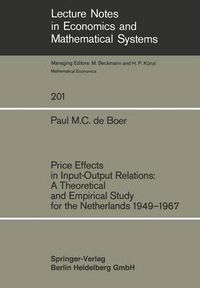 Cover image for Price Effects in Input-Output Relations: A Theoretical and Empirical Study for the Netherlands 1949-1967