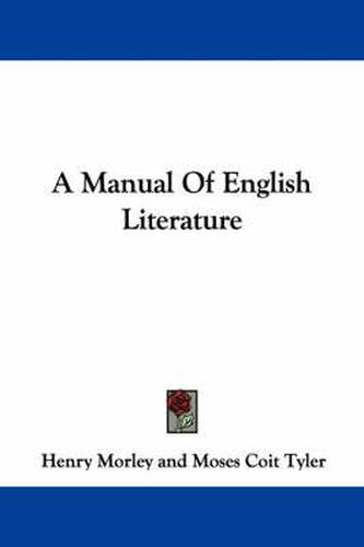 Cover image for A Manual of English Literature