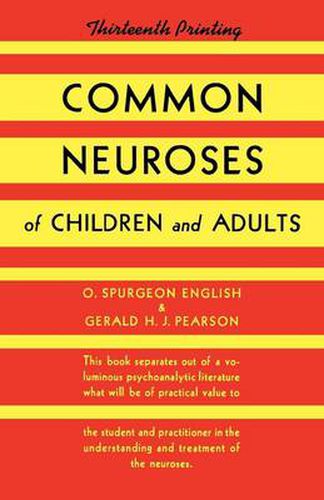 Cover image for Common Neuroses of Children and Adults