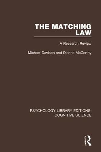 Cover image for The Matching Law: A Research Review