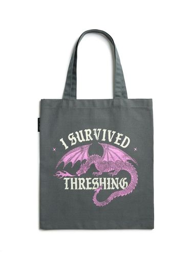 Cover image for Fourth Wing: I Survived Threshing (Pink Dragon) Tote Bag