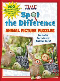 Cover image for Spot the Difference Animal Picture Puzzles: 200 Adorable Pictures - Hours and Hours of Puzzle Fun