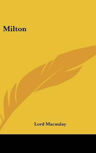 Cover image for Milton