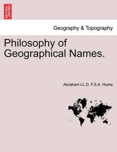 Cover image for Philosophy of Geographical Names.