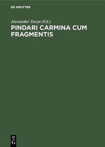 Cover image for Pindari Carmina Cum Fragmentis