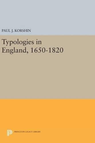 Cover image for Typologies in England, 1650-1820