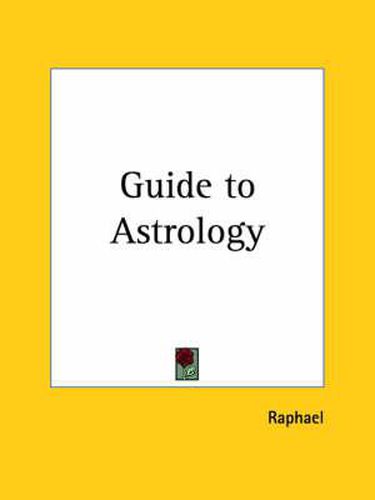 Cover image for Guide to Astrology (1926)