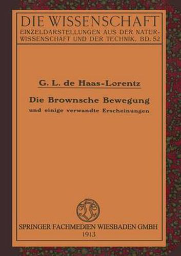 Cover image for Die Brownsche Bewegung Und Einige Verwandte Erscheinungen