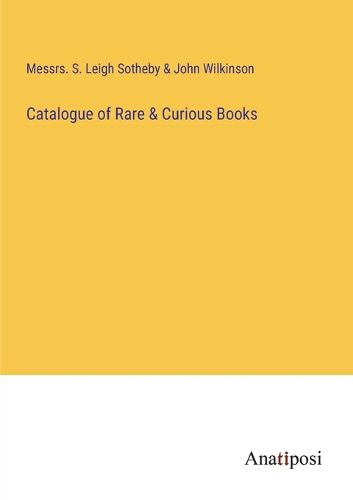 Cover image for Catalogue of Rare & Curious Books