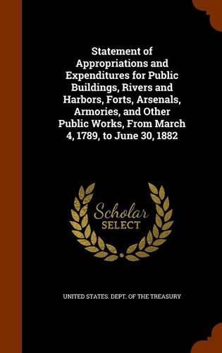 Cover image for Statement of Appropriations and Expenditures for Public Buildings, Rivers and Harbors, Forts, Arsenals, Armories, and Other Public Works, from March 4, 1789, to June 30, 1882