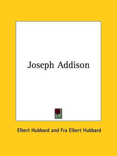 Cover image for Joseph Addison