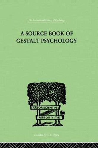 Cover image for A Source Book Of Gestalt Psychology