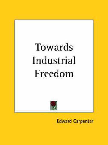 Cover image for Towards Industrial Freedom (1917)