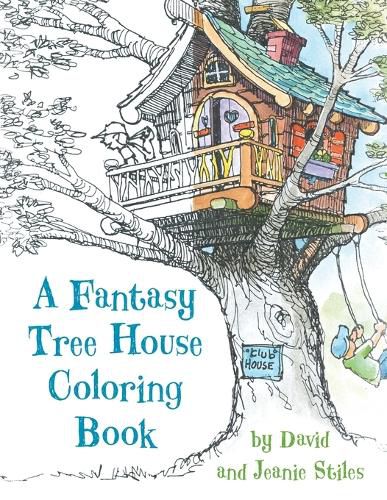 Cover image for A Fantasy Tree House Coloring Book