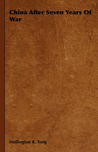 Cover image for China After Seven Years of War