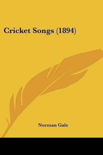 Cover image for Cricket Songs (1894)