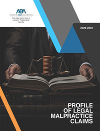 Cover image for Profile of Legal Malpractice Claims 2020-2023