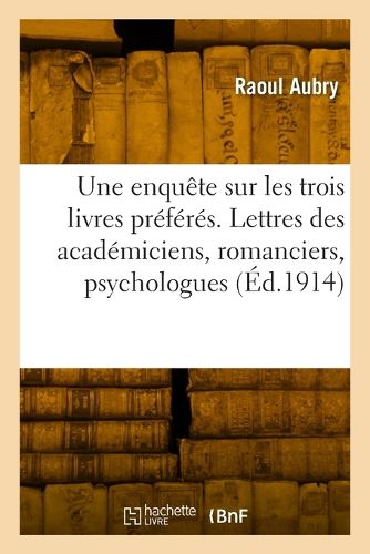 Cover image for Une enquete sur les trois livres preferes