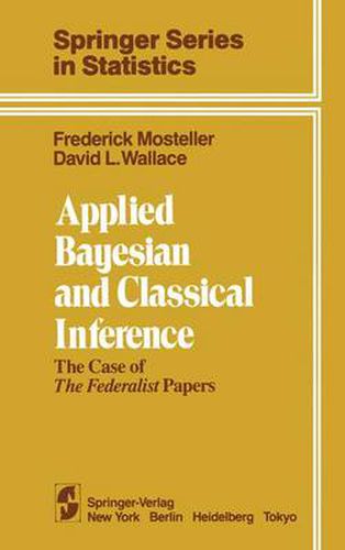 Cover image for Applied Bayesian and Classical Inference: The Case of The Federalist Papers