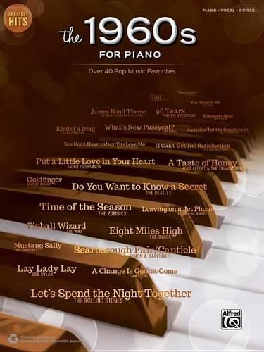 Cover image for Greatest Hits -- The 1960s for Piano: Over 40 Pop Music Favorites