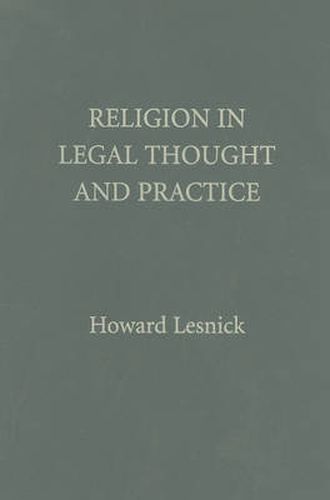 Cover image for Religion in Legal Thought and Practice