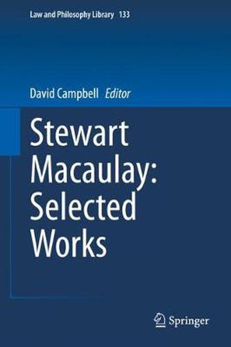 Cover image for Stewart Macaulay: Selected Works