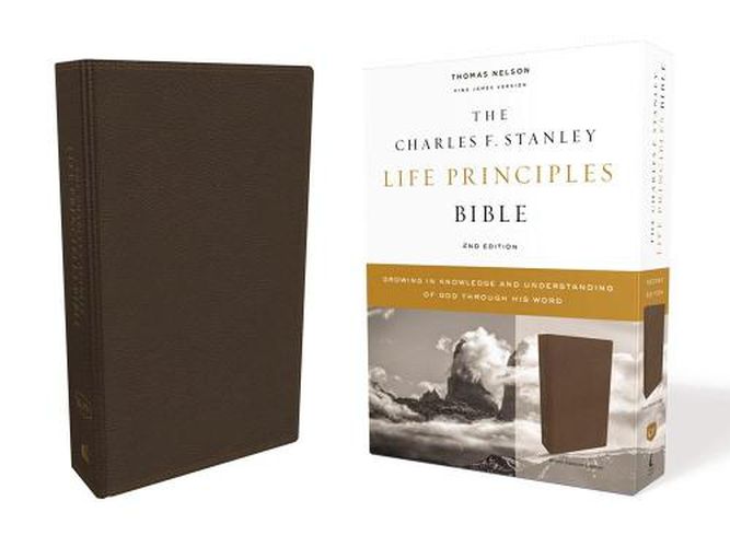 KJV, Charles F. Stanley Life Principles Bible, 2nd Edition, Genuine Leather, Brown, Comfort Print: Growing in Knowledge and Understanding of God Through His Word