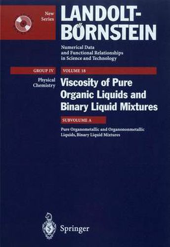 Cover image for Pure Organometallic and Organononmetallic Liquids, Binary Liquid Mixtures