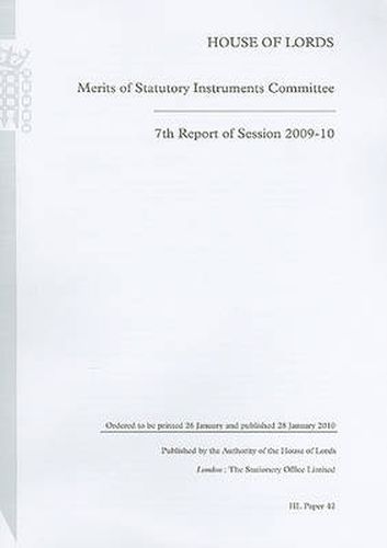 7th Report of Session 2009-10