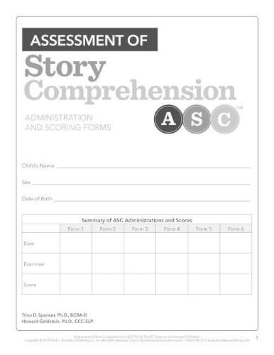 Cover image for Assessment of Story Comprehension (TM) (ASC (TM)): Forms