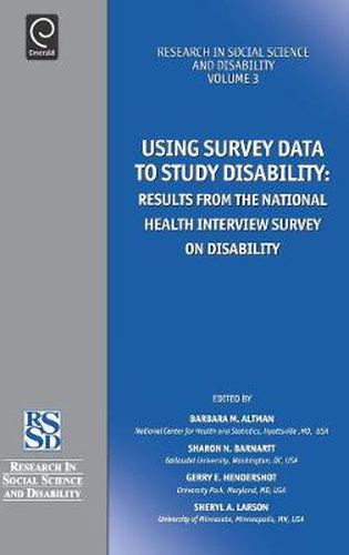 Cover image for Using Survey Data to Study Disability: Results from the National Health Survey on Disability