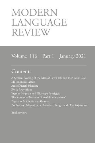 Modern Language Review (116: 1) January 2021