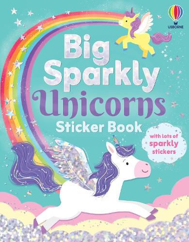 Cover image for Big Sparkly Unicorns Sticker Book