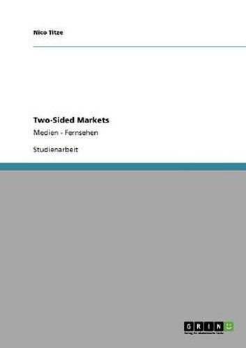 Cover image for Two-Sided Markets: Medien - Fernsehen