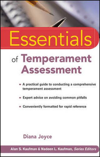 Cover image for Essentials of Temperament Assessment