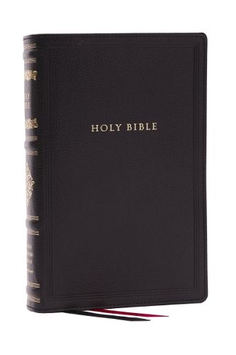 RSV Personal Size Bible with Cross References, Black Genuine Leather, (Sovereign Collection)