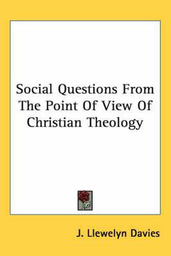 Cover image for Social Questions from the Point of View of Christian Theology