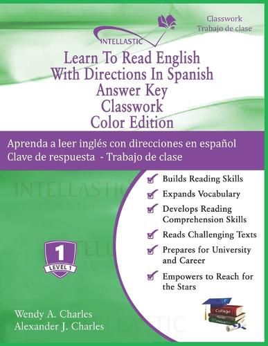 Cover image for Learn To Read English With Directions In Spanish Answer Key Classwork