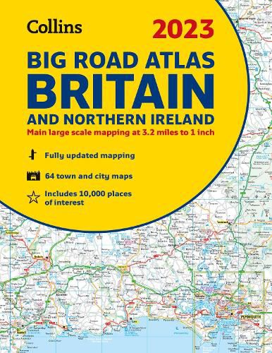 2023 Collins Big Road Atlas Britain and Northern Ireland: A3 Spiral