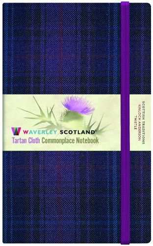 Cover image for WAVERLEY THISTLE TARTAN CLOTH HARDBACK LARGE COMMONPLACE NOTEBOOK/JOURNAL: 21 x 13cm 192 pages