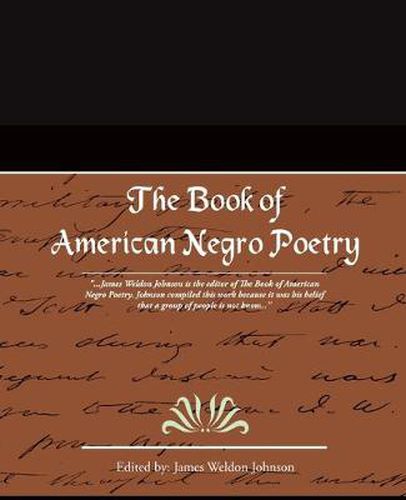 Cover image for The Book of American Negro Poetry