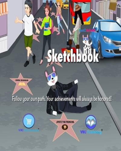 Cover image for SpotZ the Frenchie(R) Brand Sketchbook - Follow Your Own Path: 120 pages - 8&#8243;x10&#8243; - Softcover - Grade School - College - Branded - Office Supplies