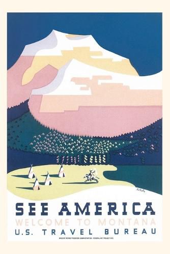 Cover image for Vintage Journal See America, Montana Travel Poster