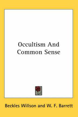 Cover image for Occultism and Common Sense