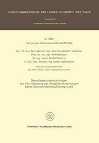 Cover image for Grund;agenuntersiucjengen Zur Verhinderung Der Anbackerscheinungen Beim Drehrofenreduktionsprozess