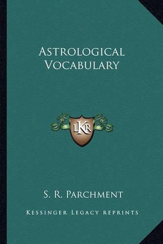 Cover image for Astrological Vocabulary