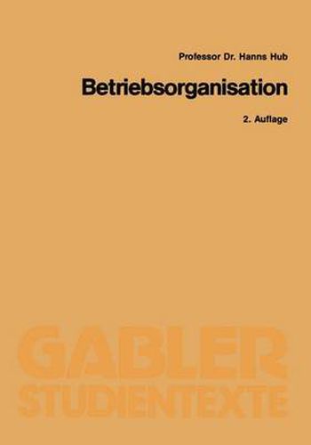 Cover image for Betriebsorganisation